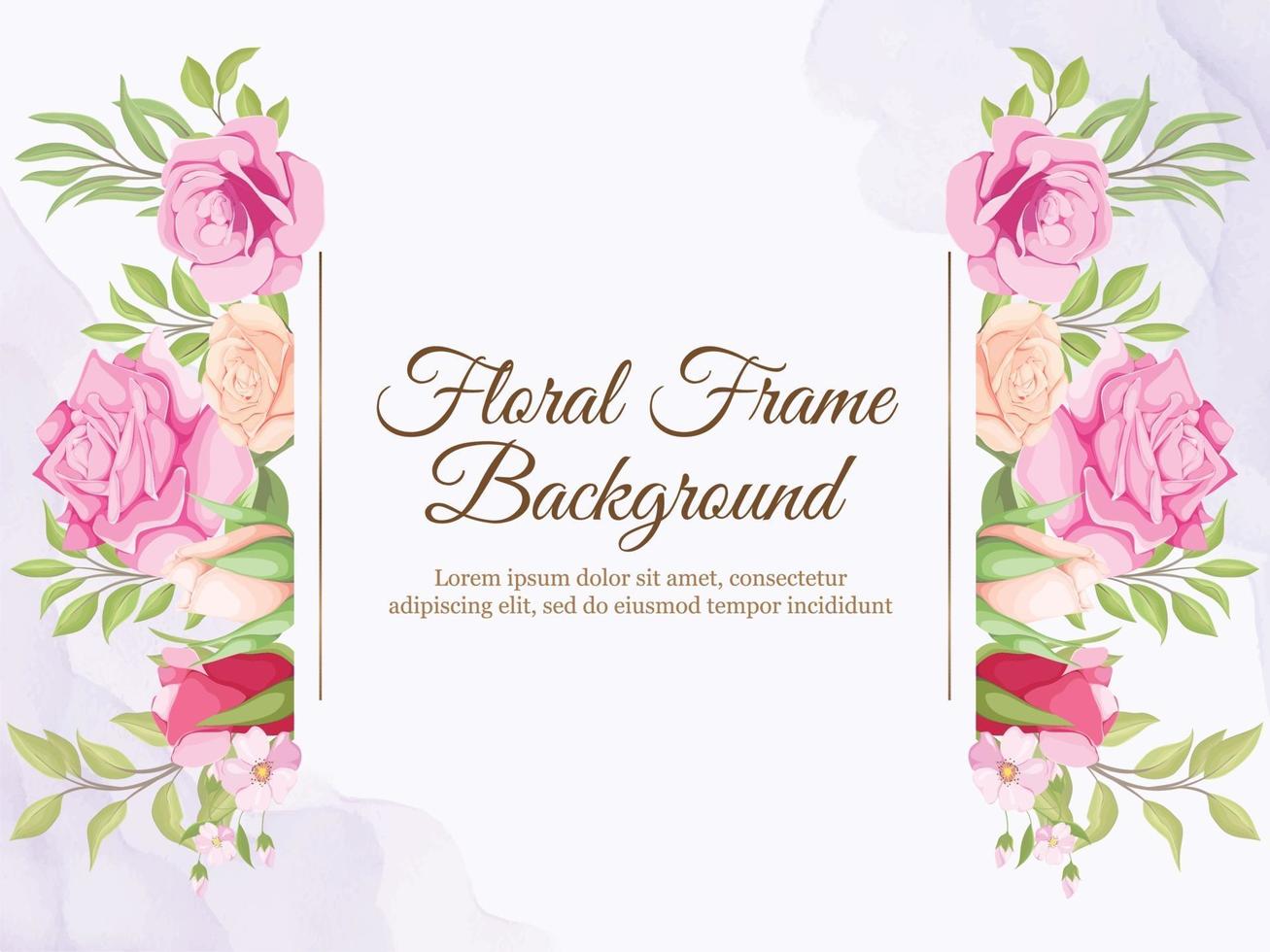 diseño de plantilla de vector floral de fondo de banner de boda