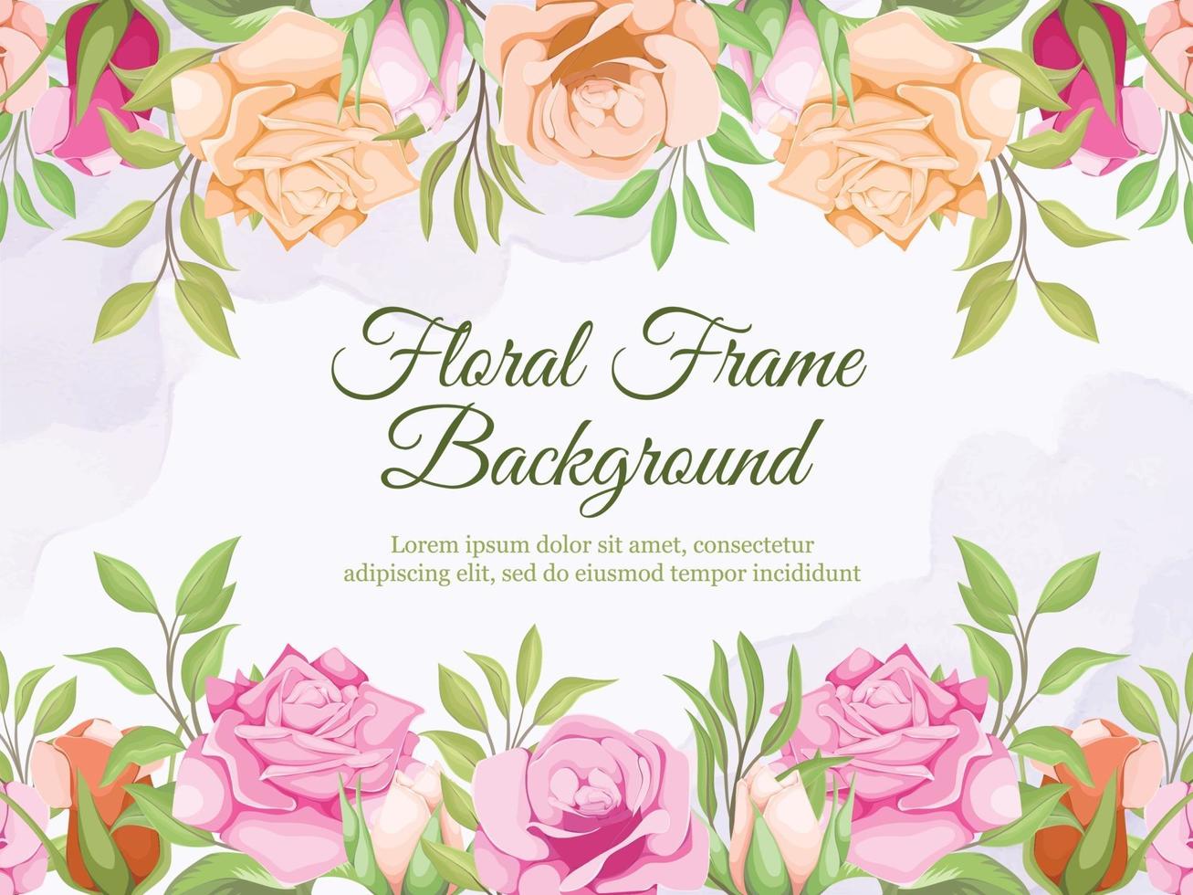 wedding banner background floral vector template design