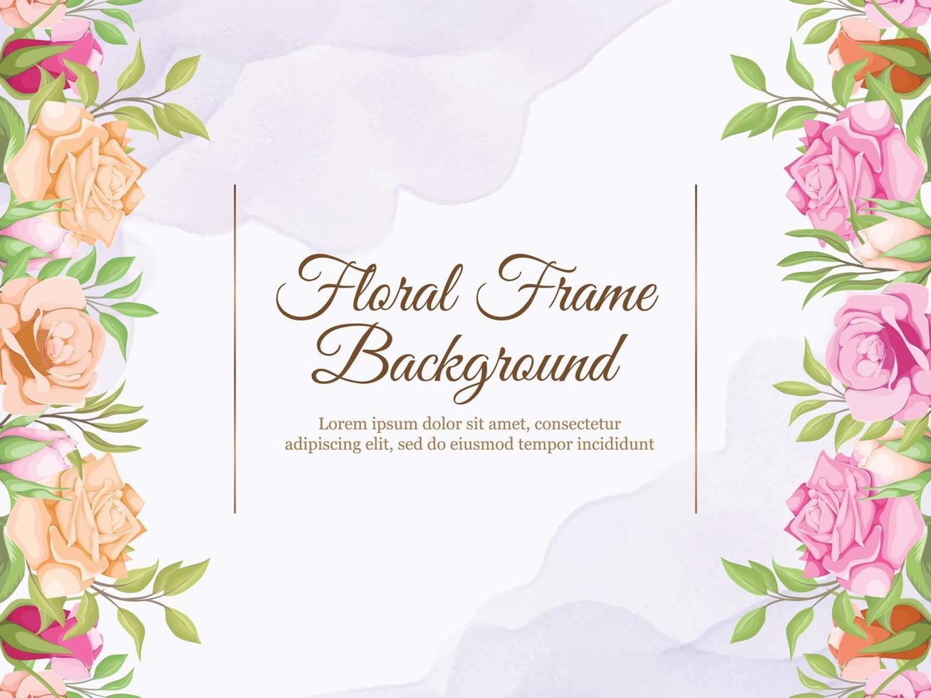 diseño de plantilla de vector floral de fondo de banner de boda