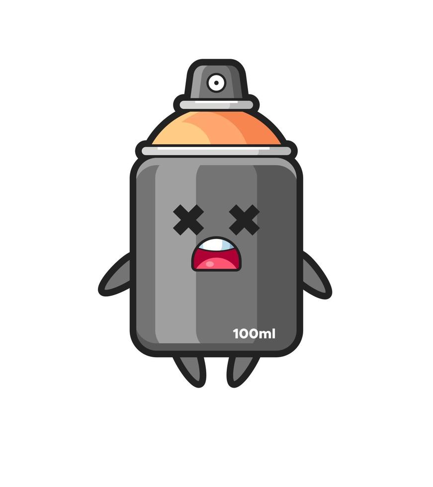 the dead spray paint mascot character vector