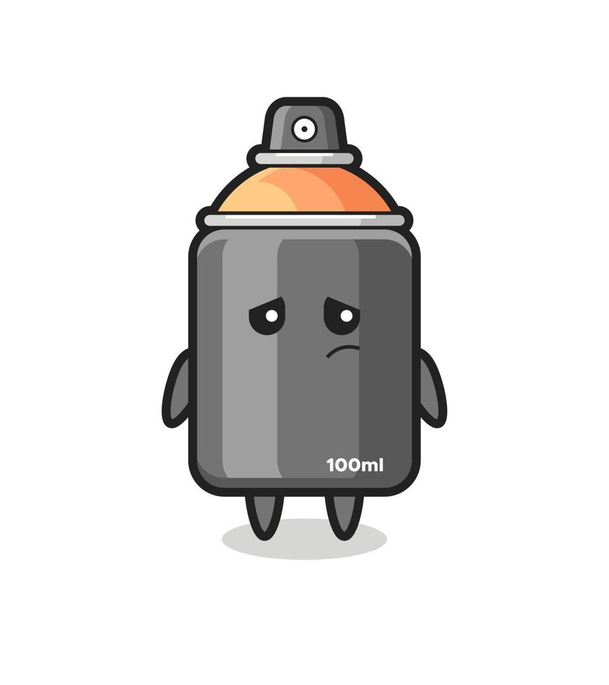the lazy gesture of spray paint cartoon character vector
