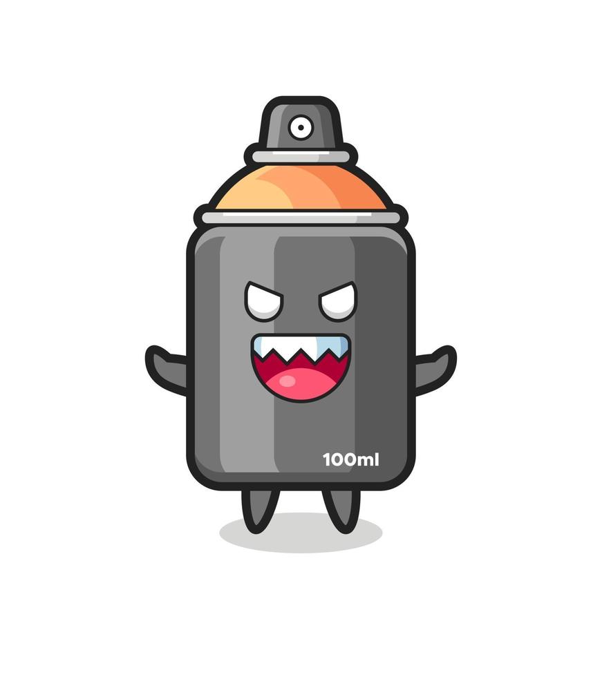 illustration of evil spray paint mascot character vector
