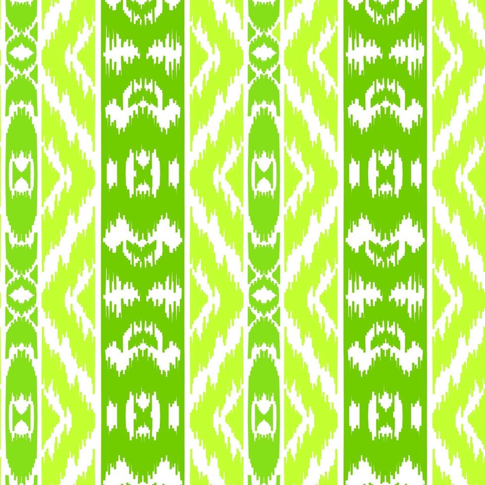 Ethnic striped green seamless pattern vector