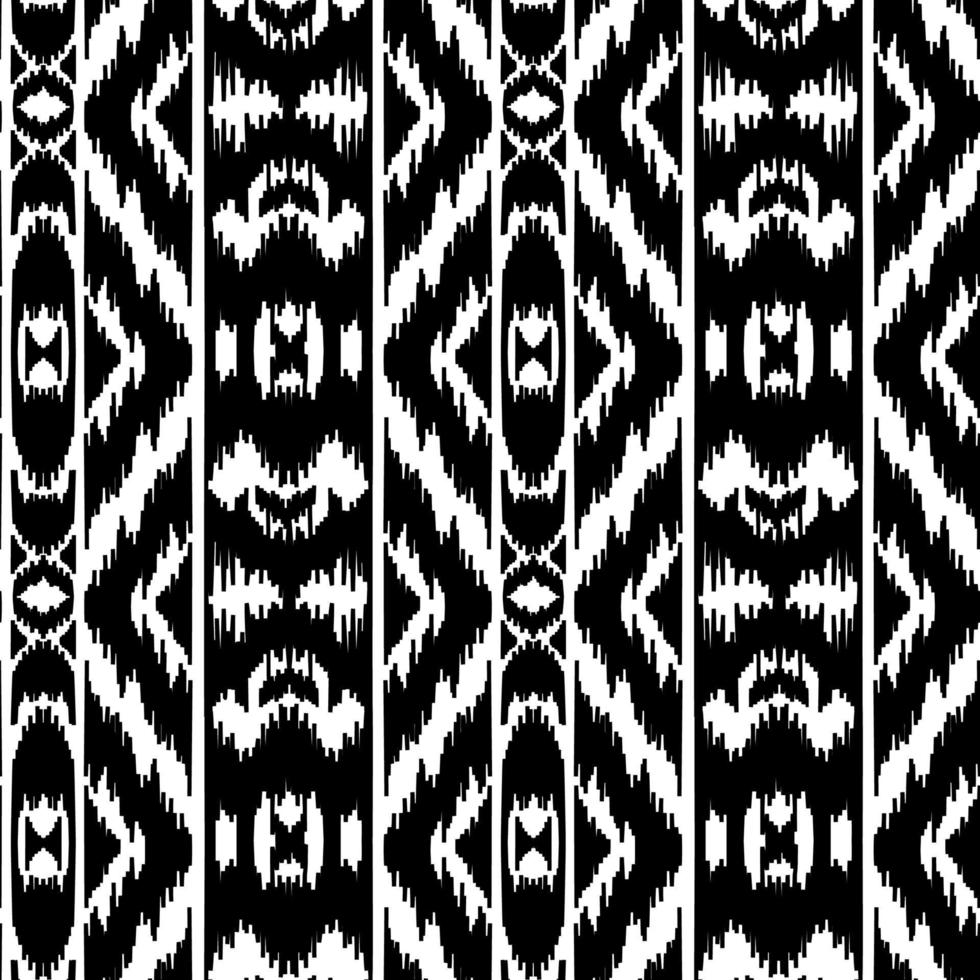 Ethnic striped black and white seamless pattern vector