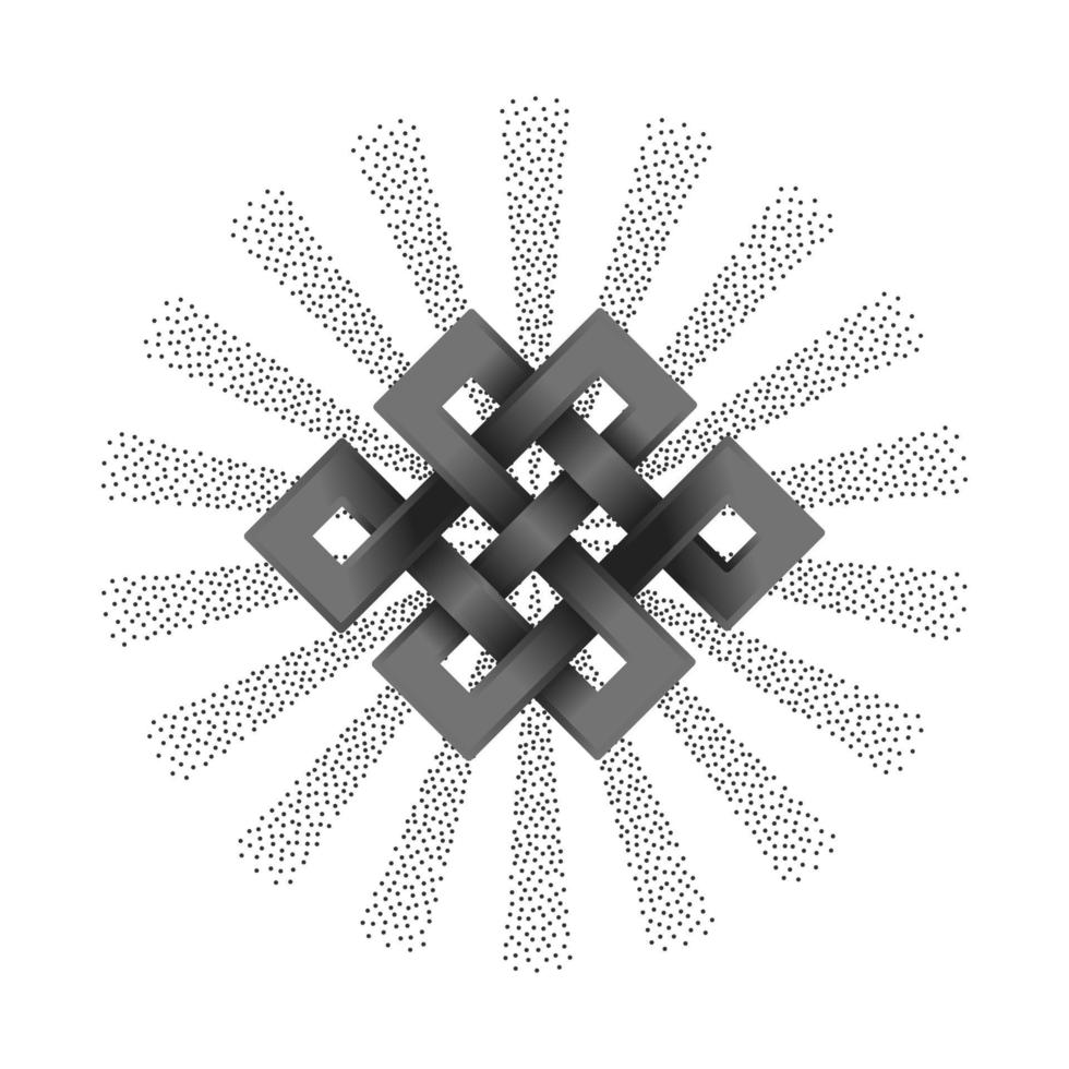 Silver Endless Knot vector