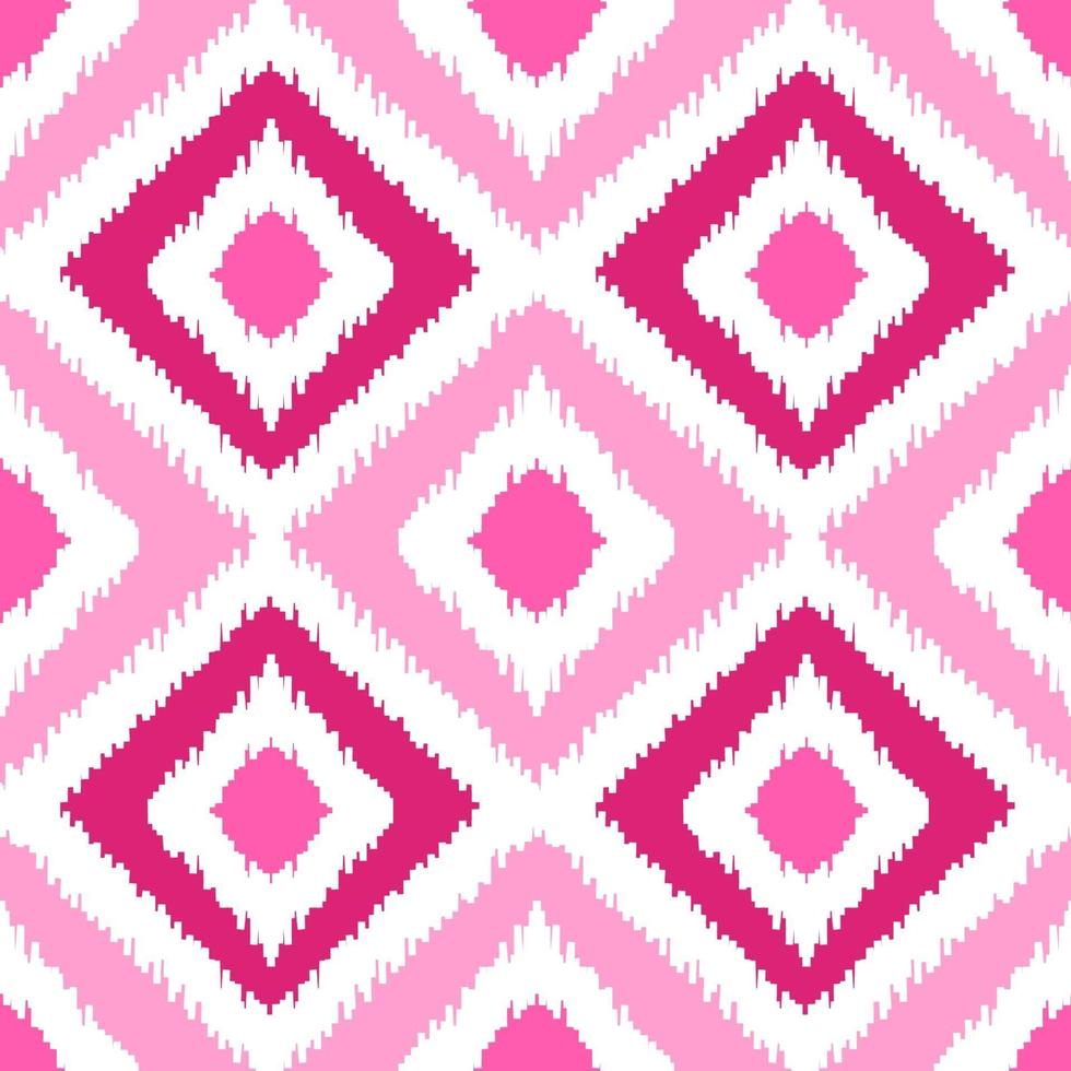 Ethnic pink squared seamless pattern vector