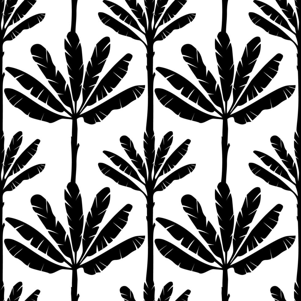 Banana Tree Seamless Pattern vector