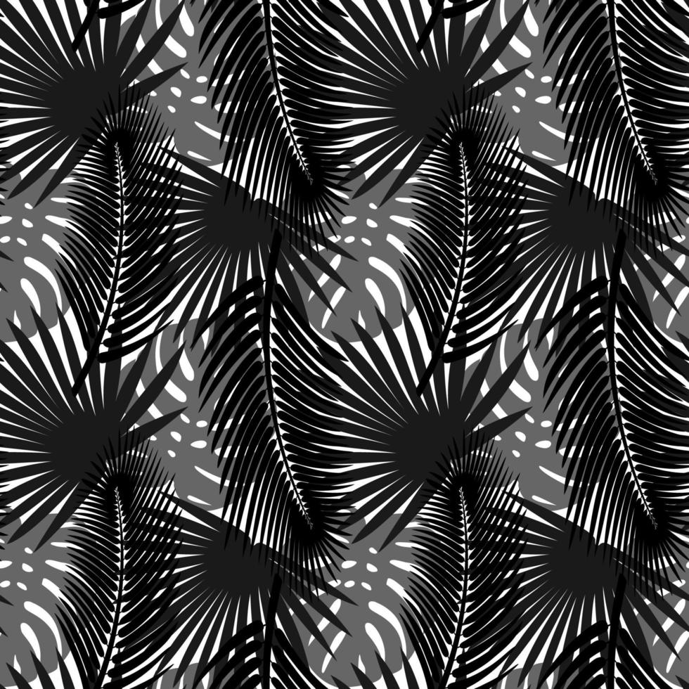 Tropical Leaves Seamless Pattern vector