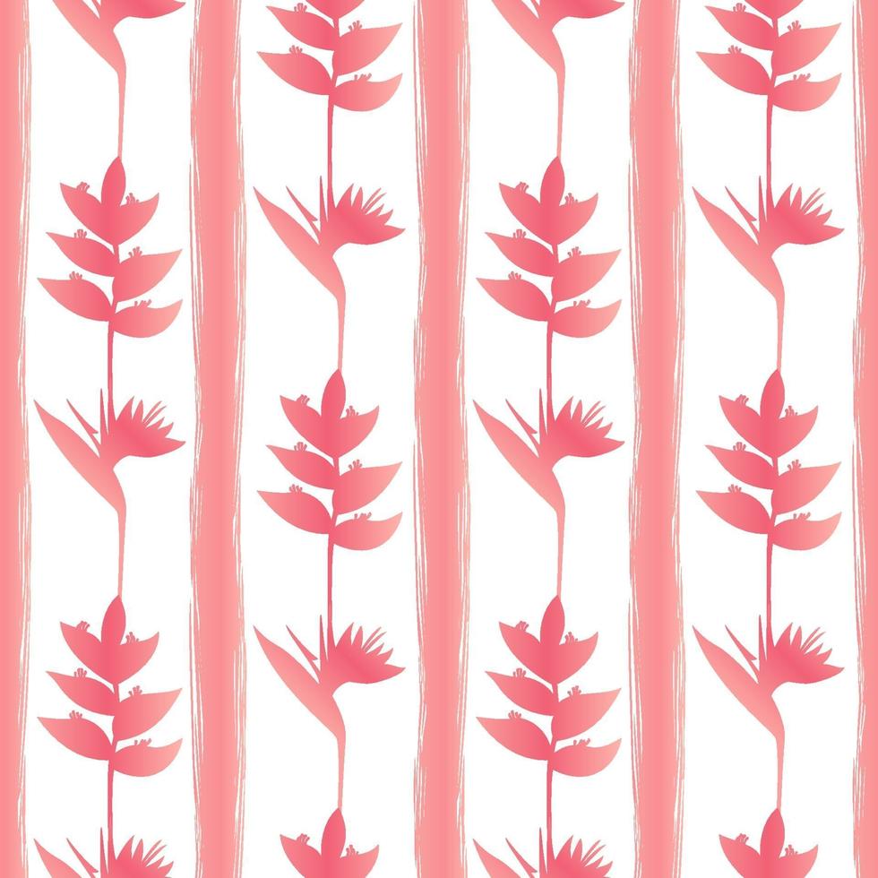 PinkTropic Flowers Seamless Pattern vector