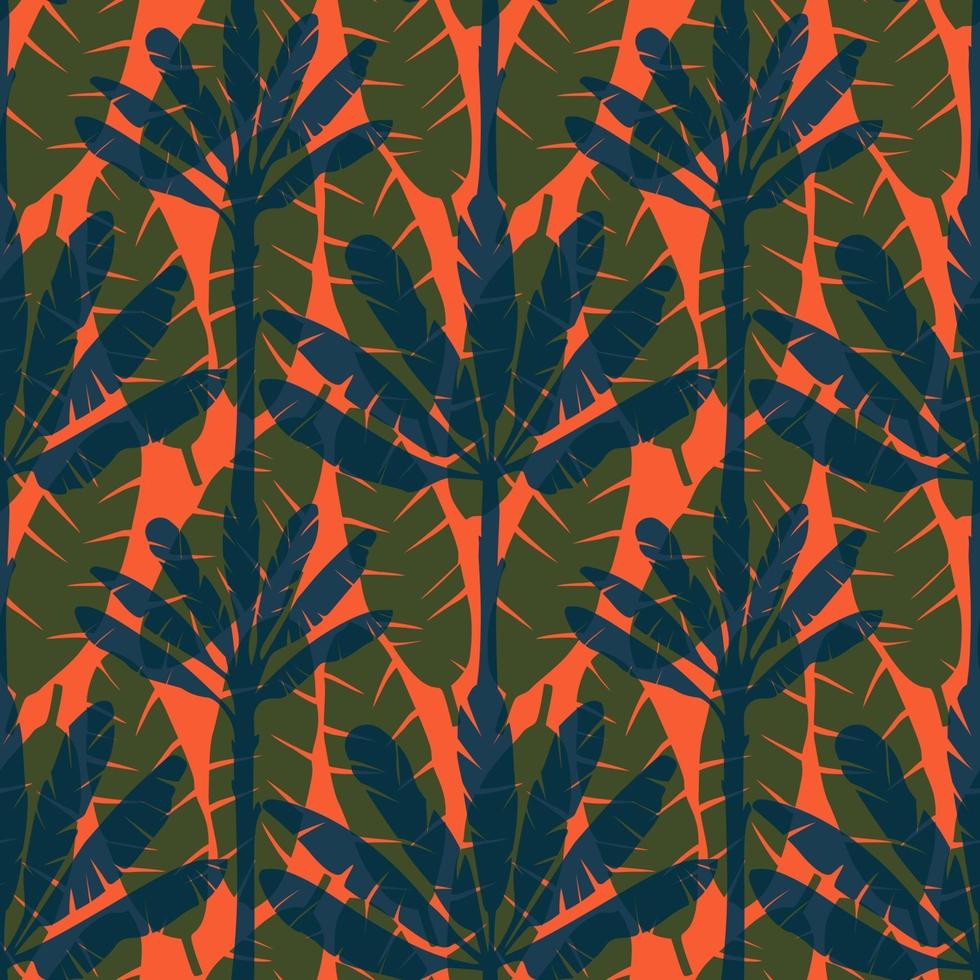 Banana Tree Seamless Pattern vector