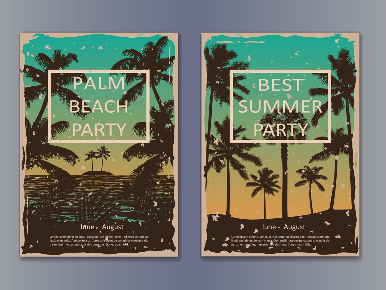 Tropic Vintage Posters vector