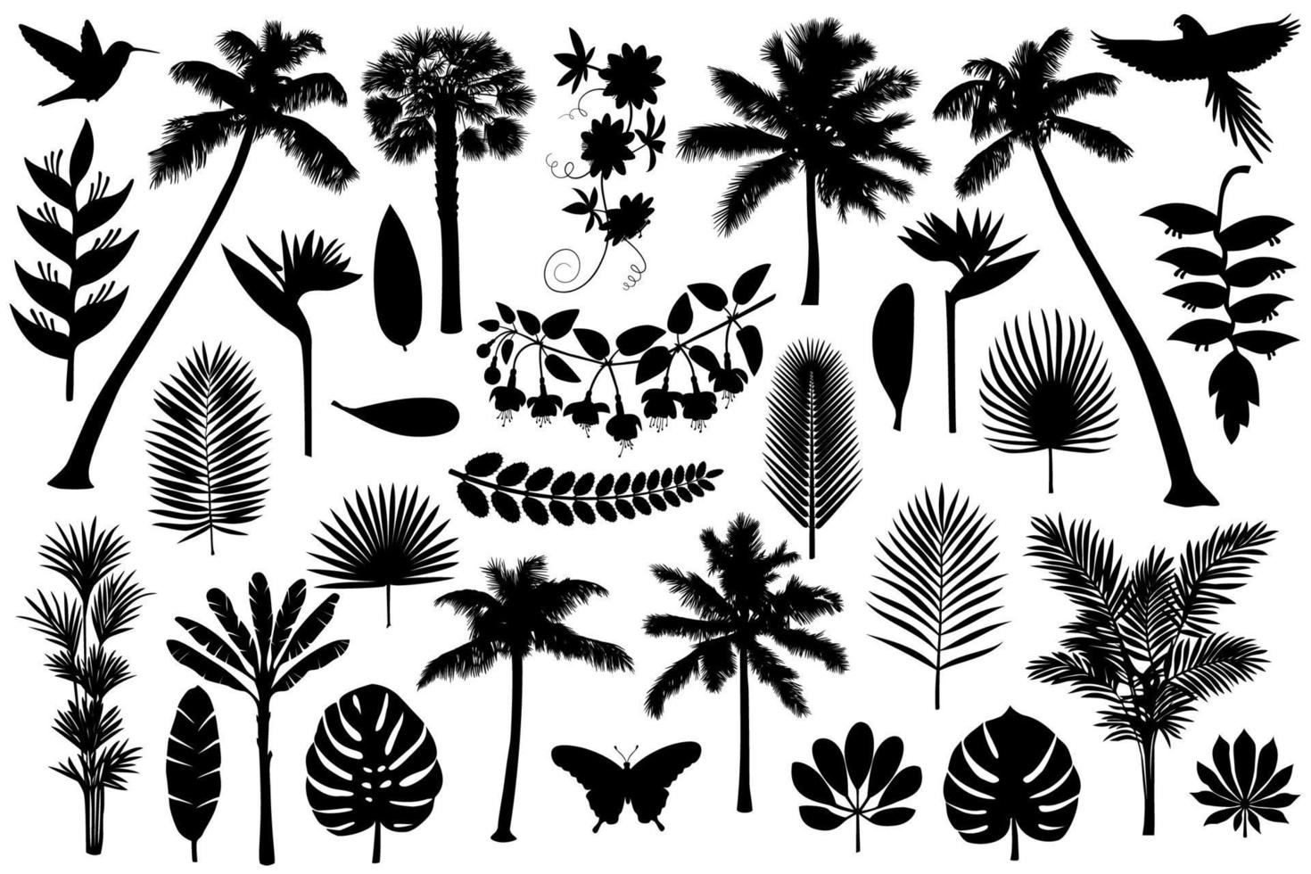 Tropical Silhouette Collection vector