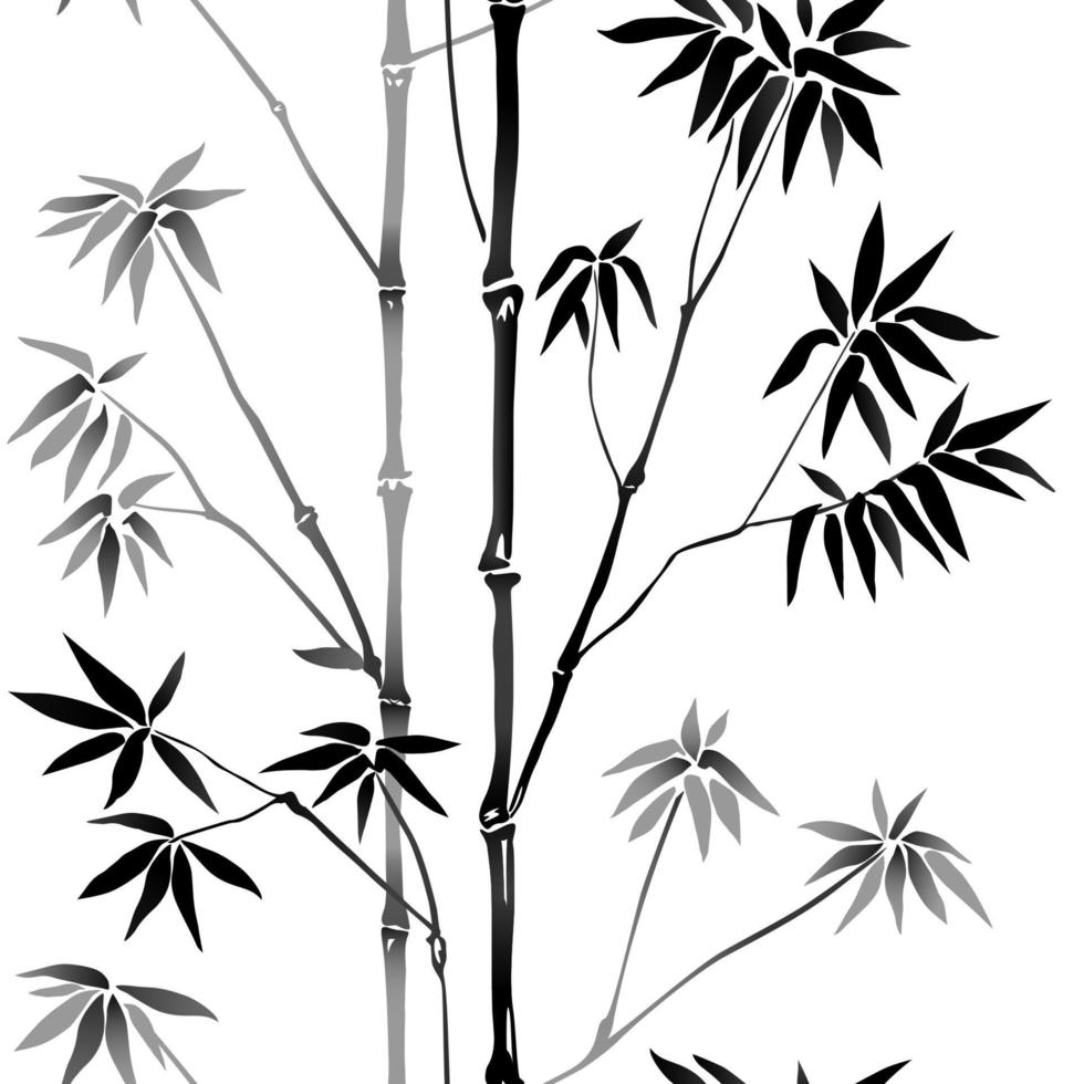 patrón sin costuras de bambú vector