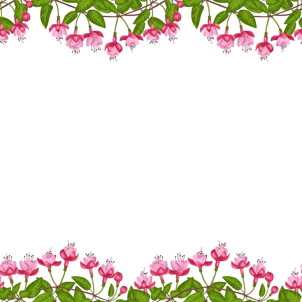 Fuchsia Seamless Double Border vector