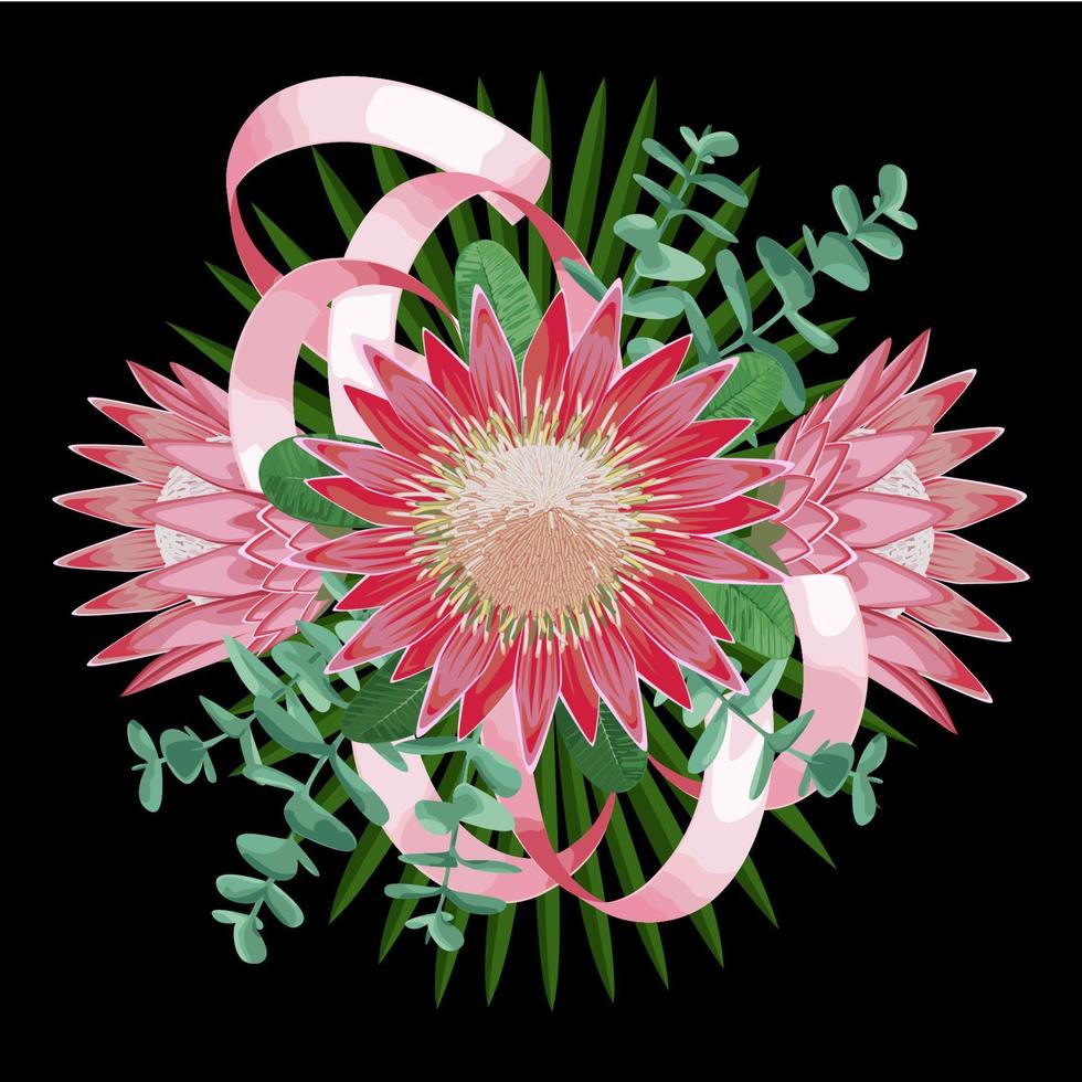 Tropical Wedding Bouquet vector