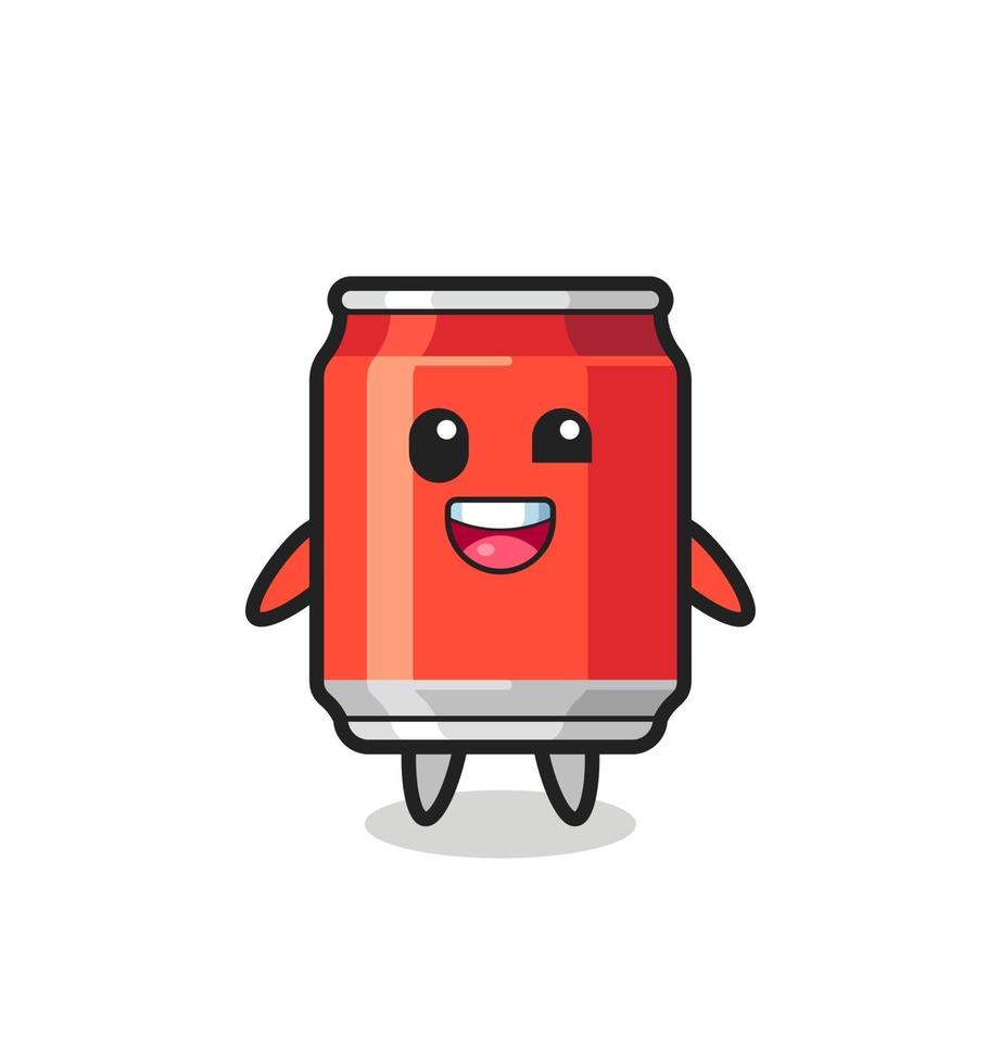 illustration of an drink can character with awkward poses vector