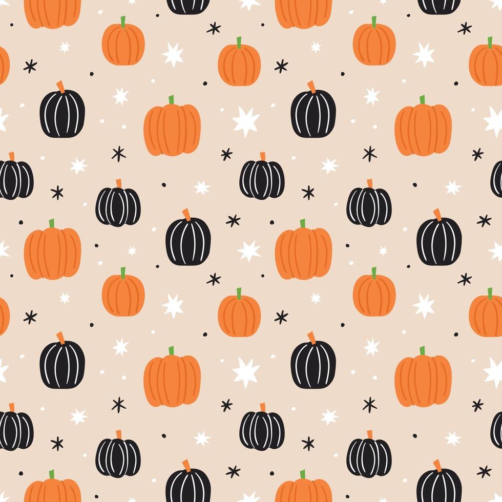 Pumpkin seamless pattern. Pumpkin background. Halloween pattern vector