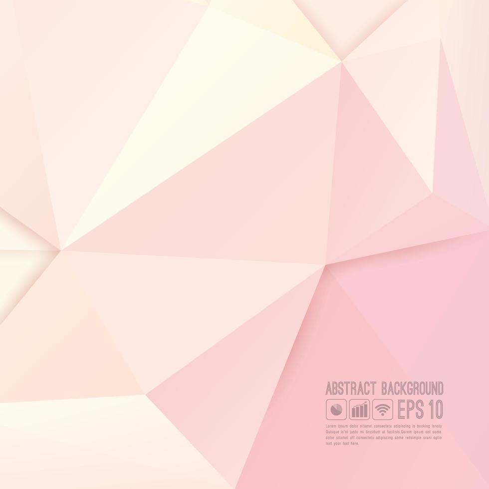 Pink polygonal background vector