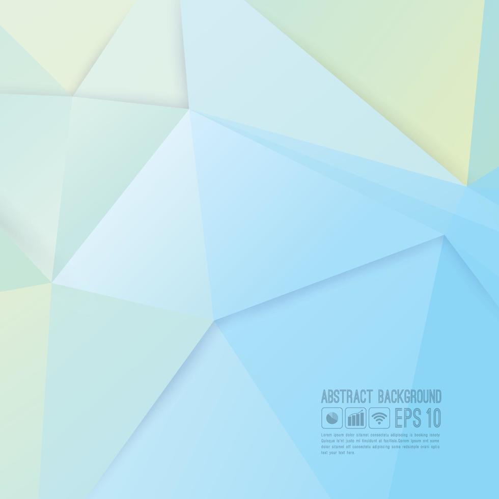 Blue and yellow polygonal background vector