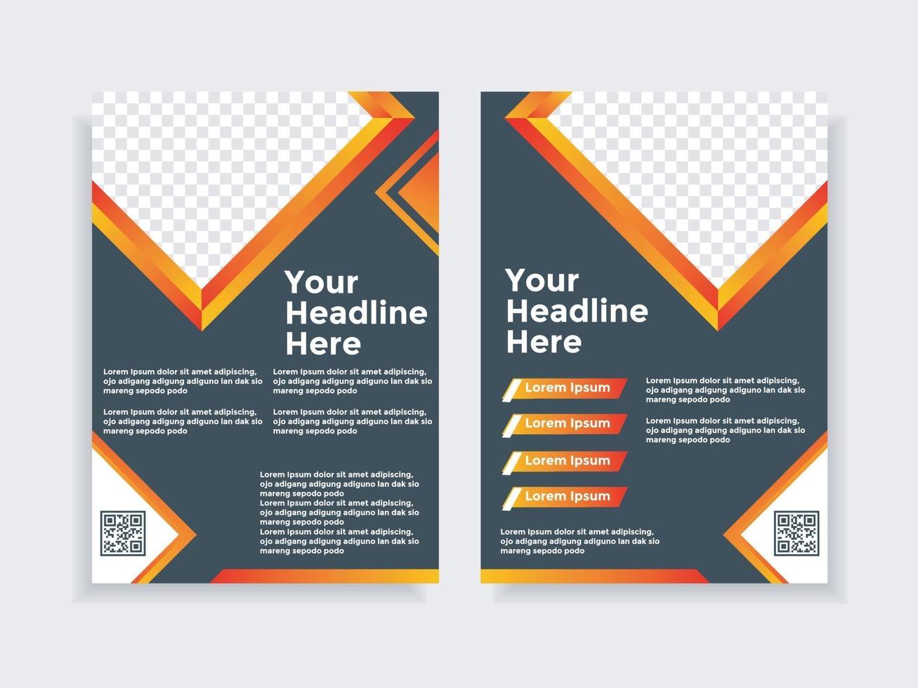 business flyer design. advert brochure. banner promotion vector