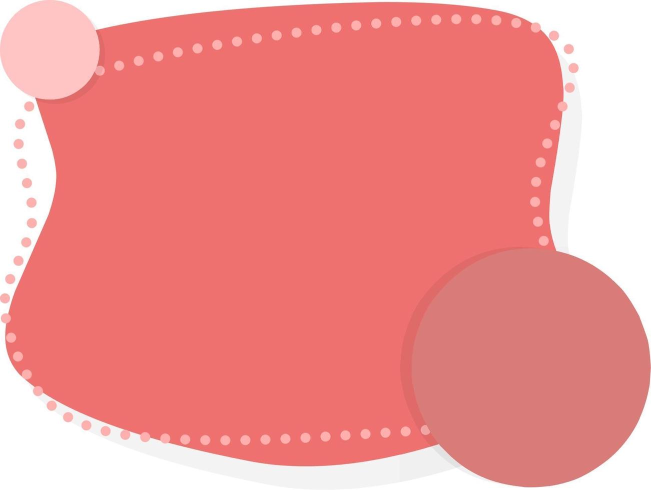 Bubble banner in rose tone vector