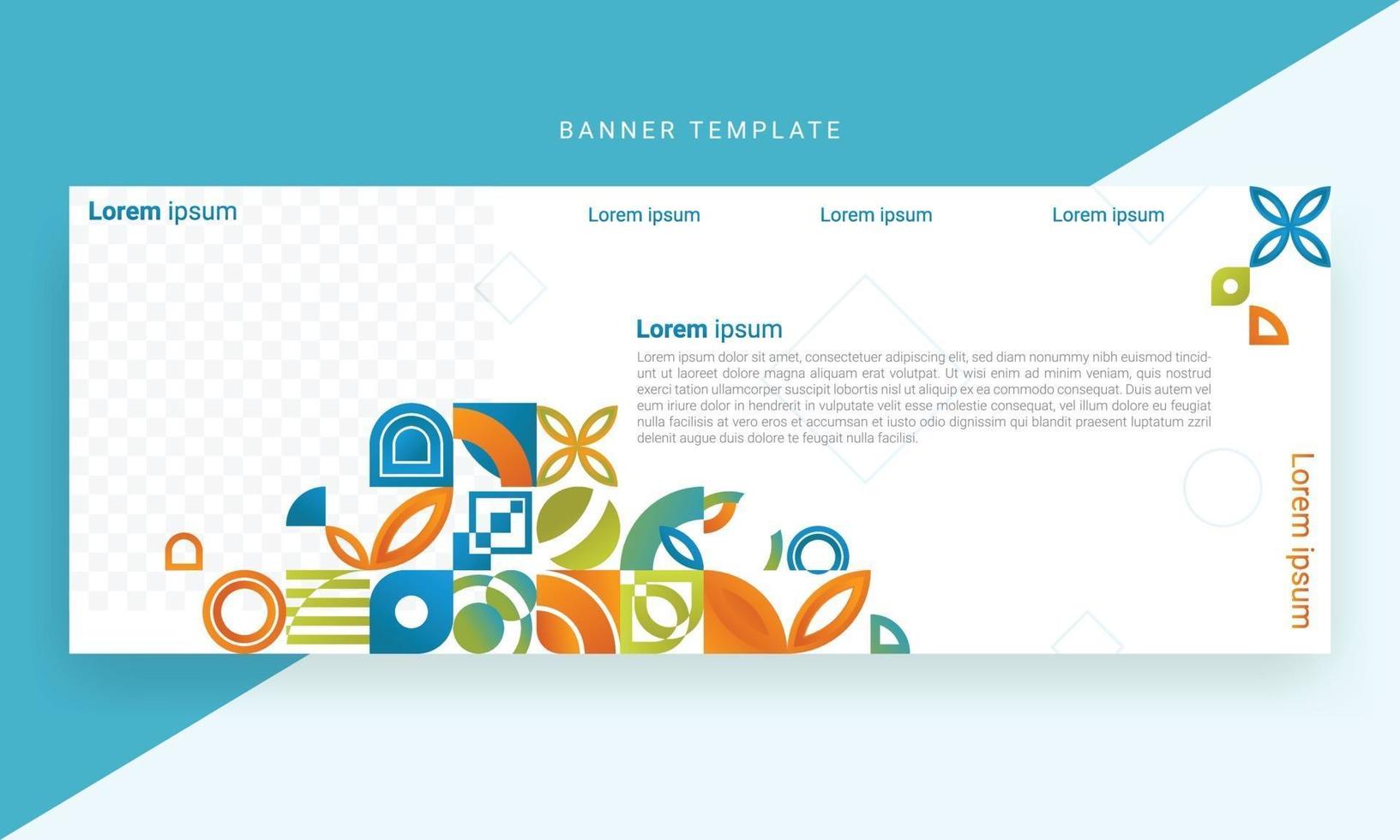 Abstract Gradient mosaic banner design templates vector