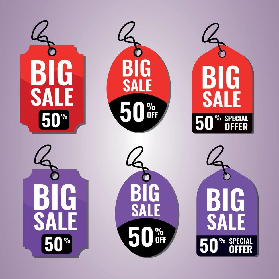 Big sale label collection vector