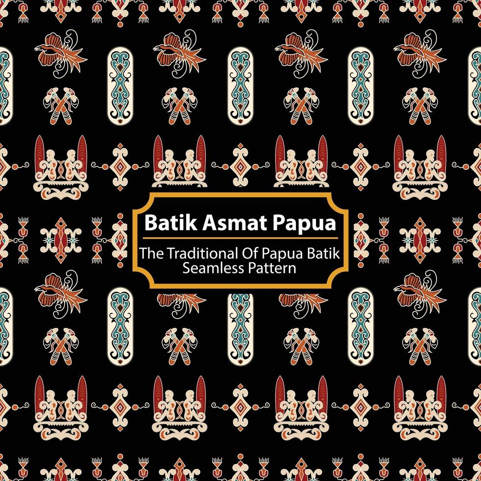 Batik Asmat Papua - The Traditional Of Asmat Papua Batik vector