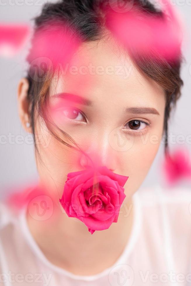 hermoso retrato de mujer asiática foto