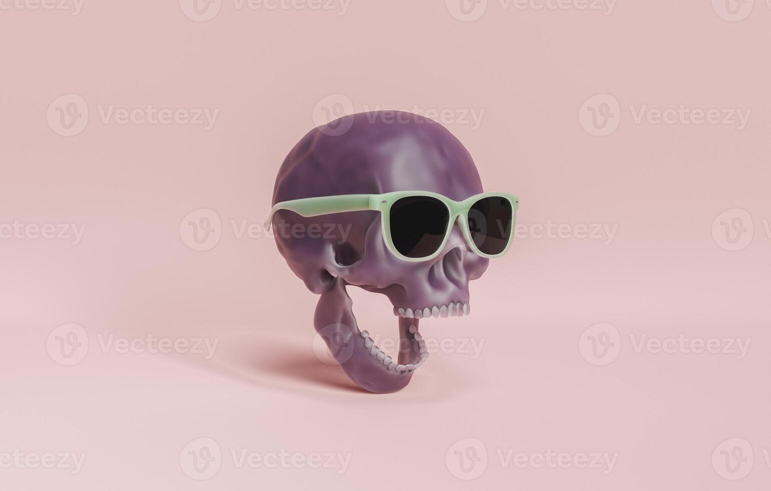 skull with sunglasses photo