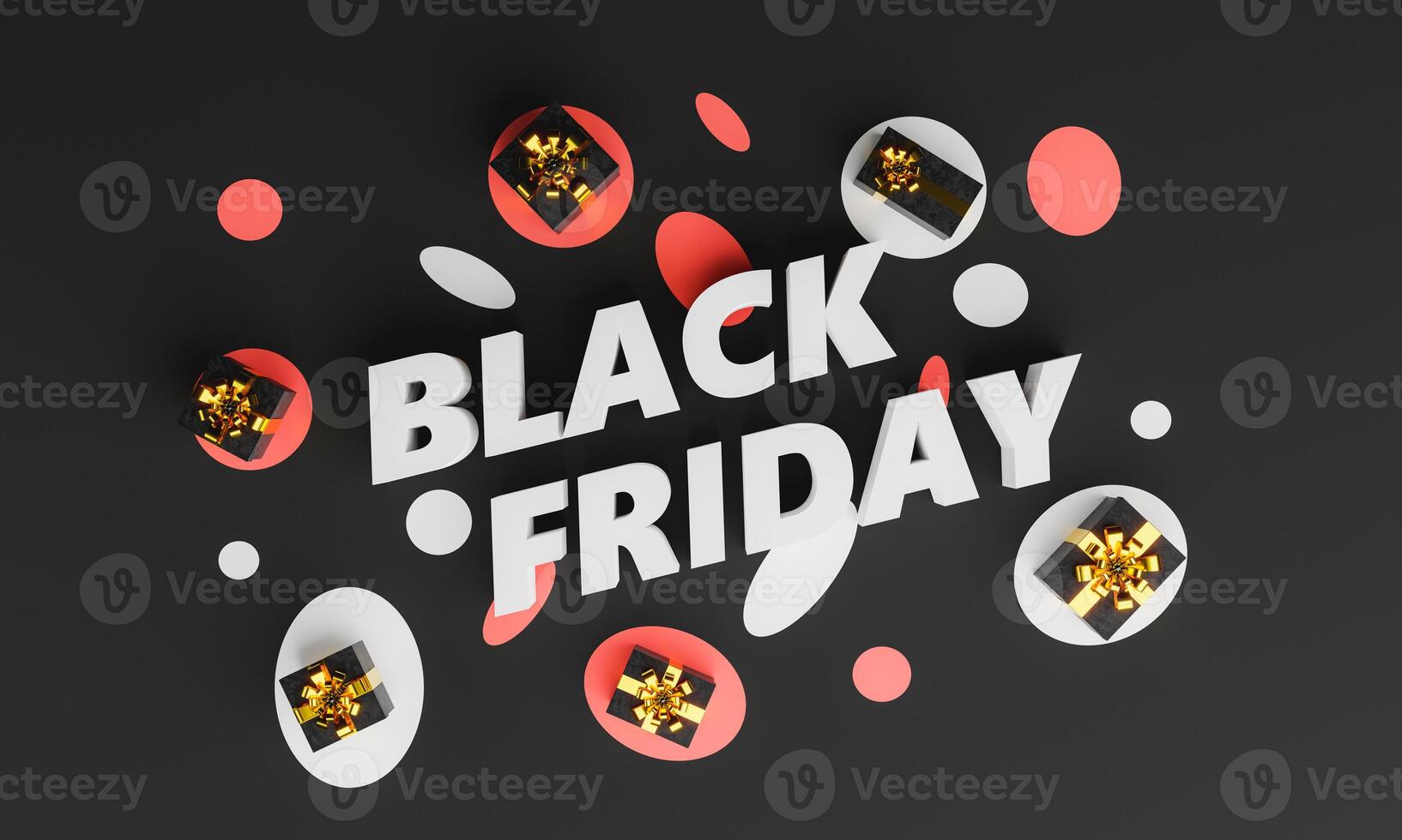 BLACK FRIDAY poster with gifts photo