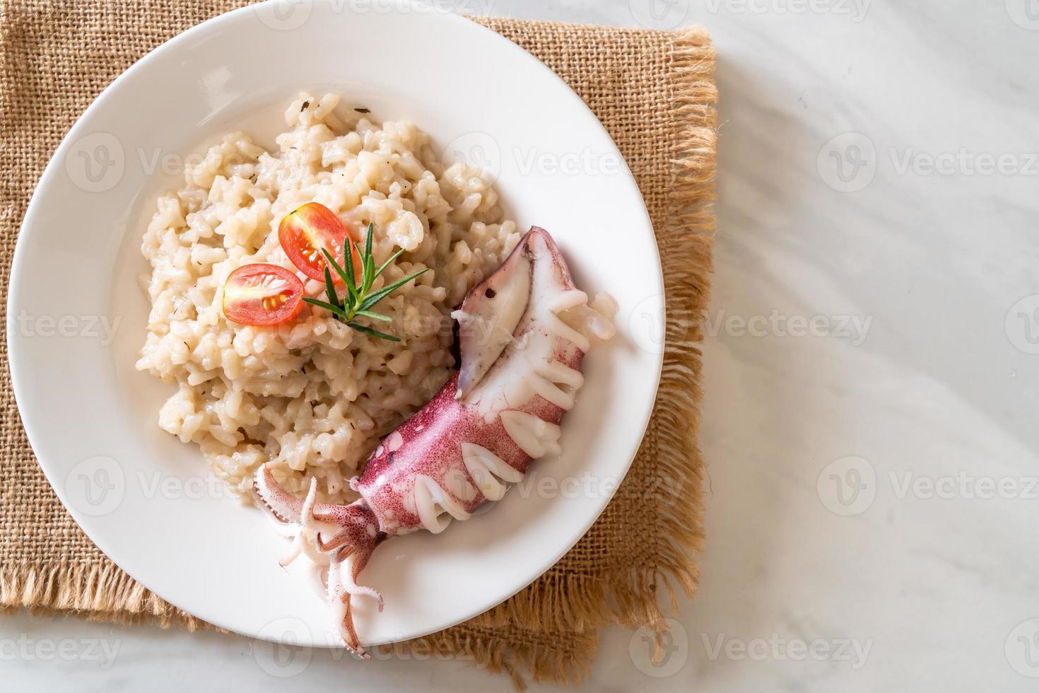 squids or octopus risotto photo
