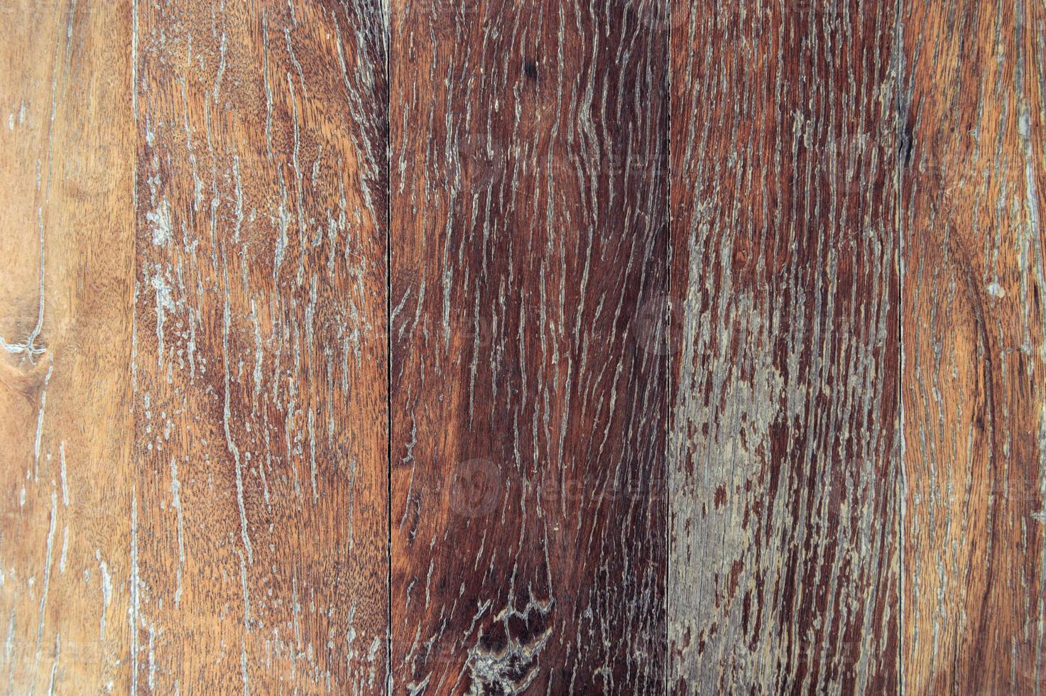 Closeup of old red brown wooden plank texture background photo