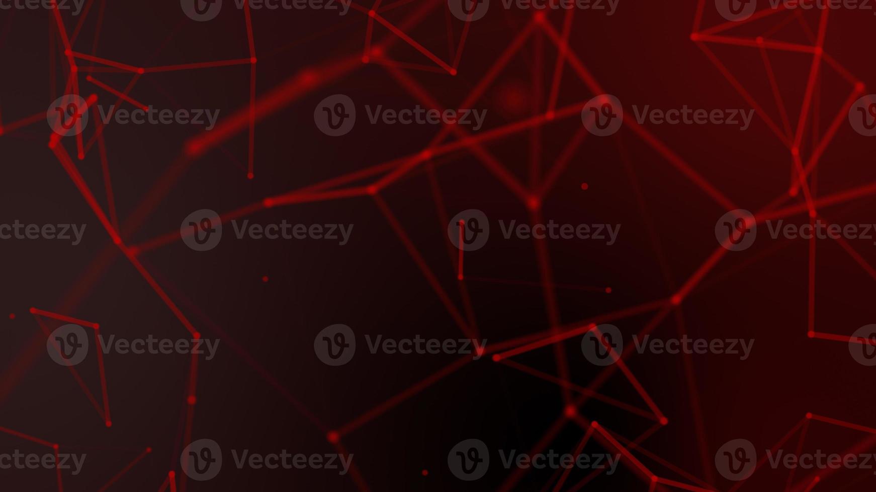 Abstract red blurred geometry wireframe network and connecting dot photo