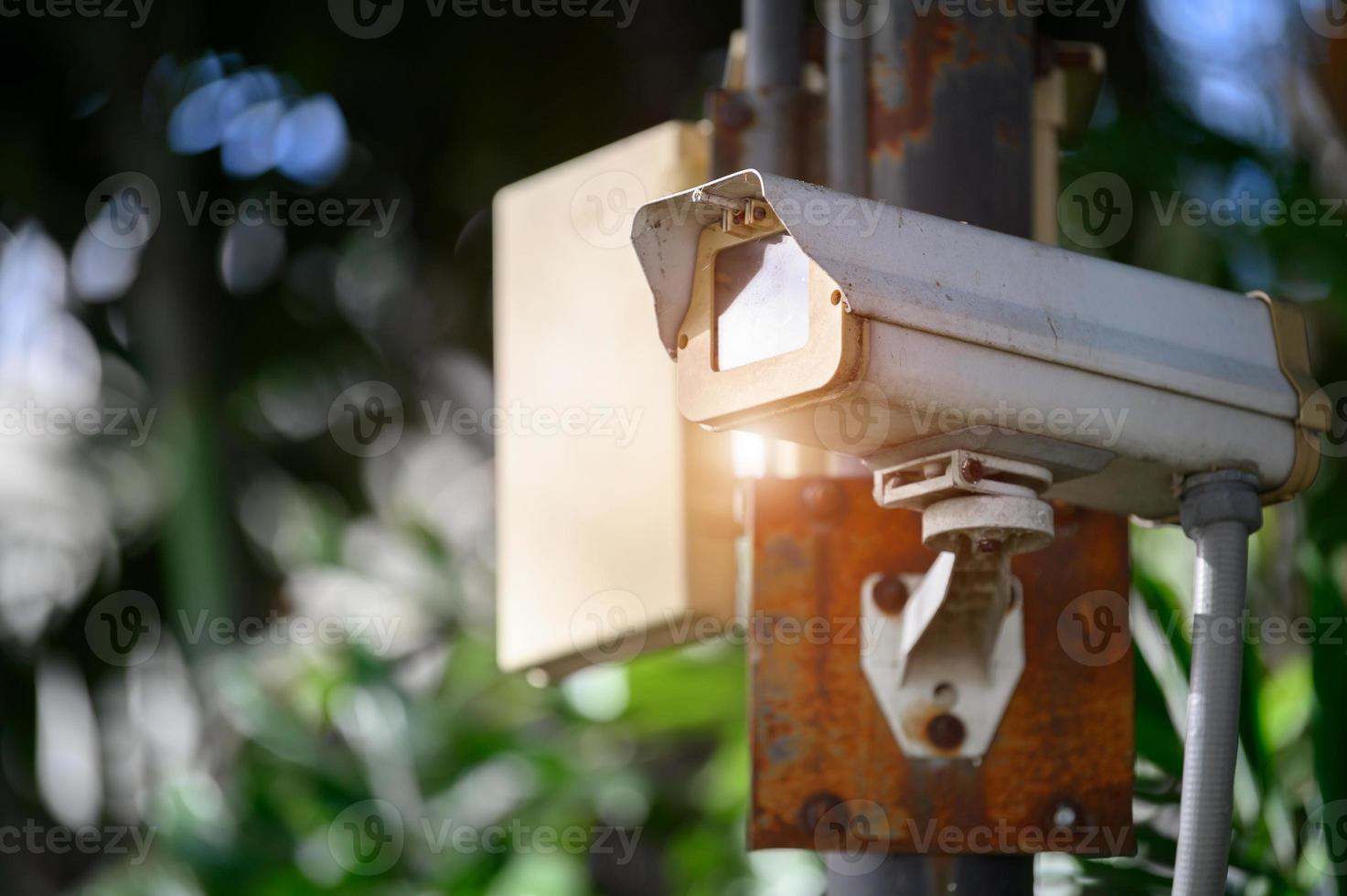 CCTV digital recorder camera in public park photo