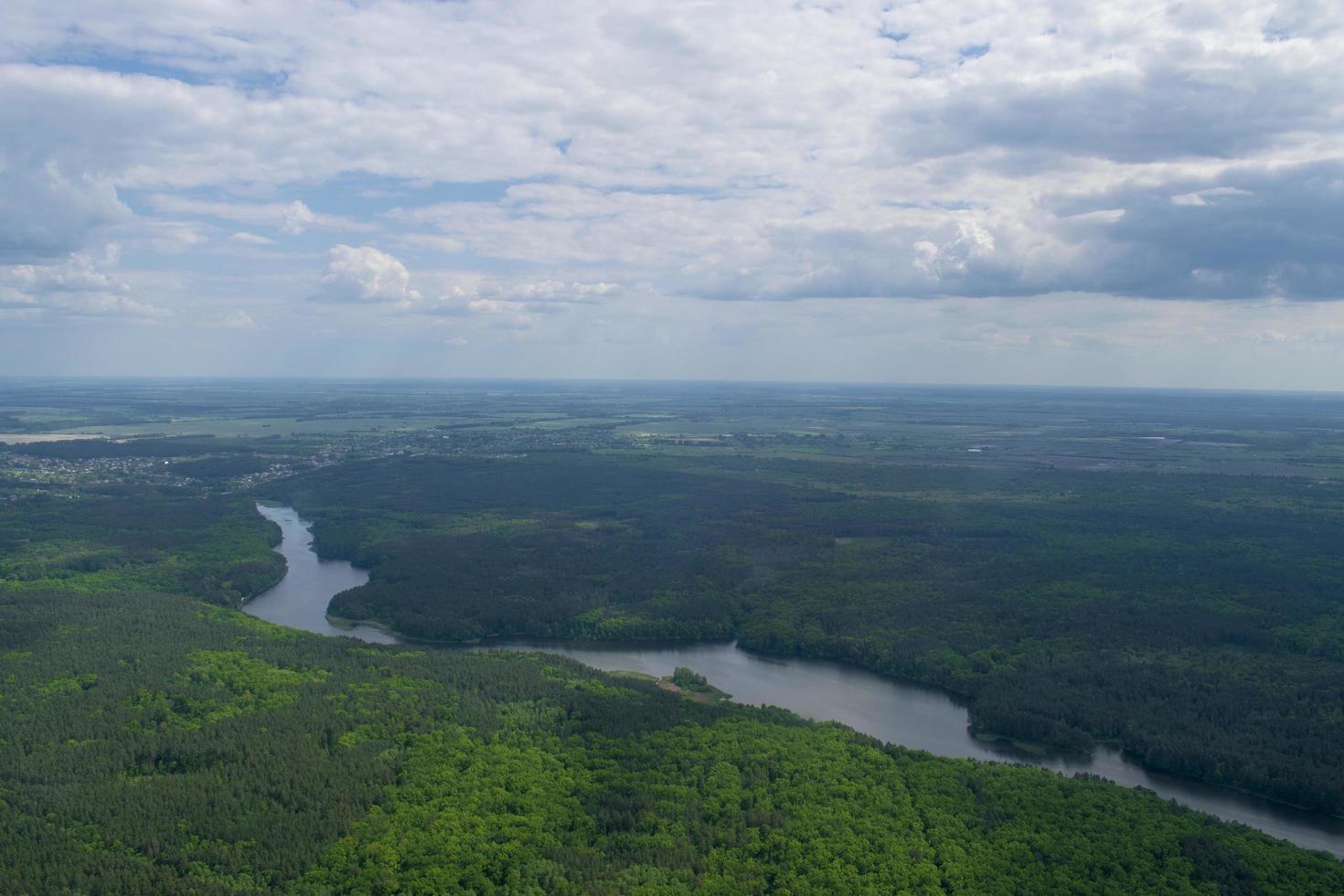 Ukrainian aerial landscape. Zhytomyr, Polissya region, Ukraine photo