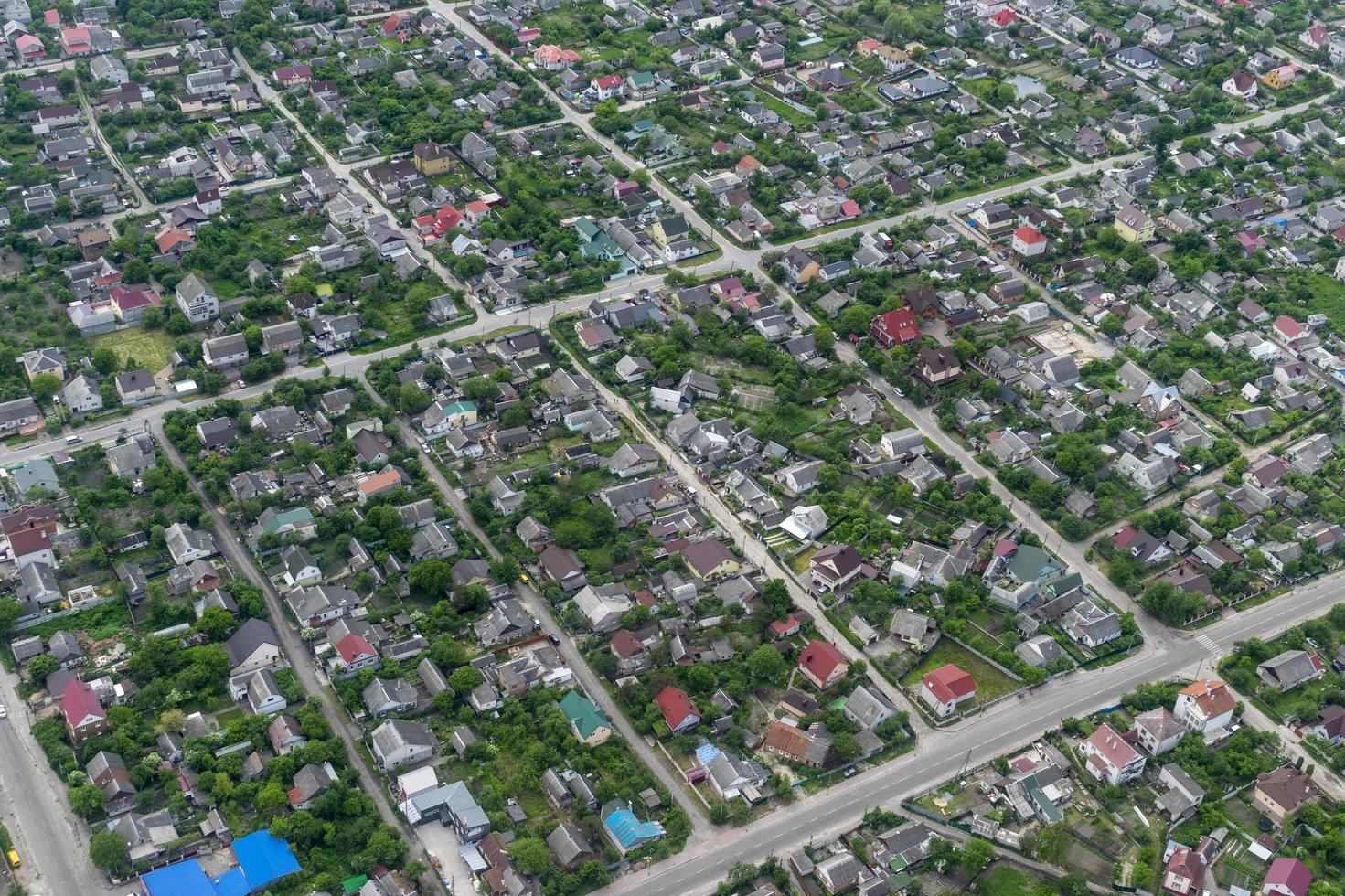 Ukrainian aerial landscape. Zhytomyr, Polissya region, Ukraine photo