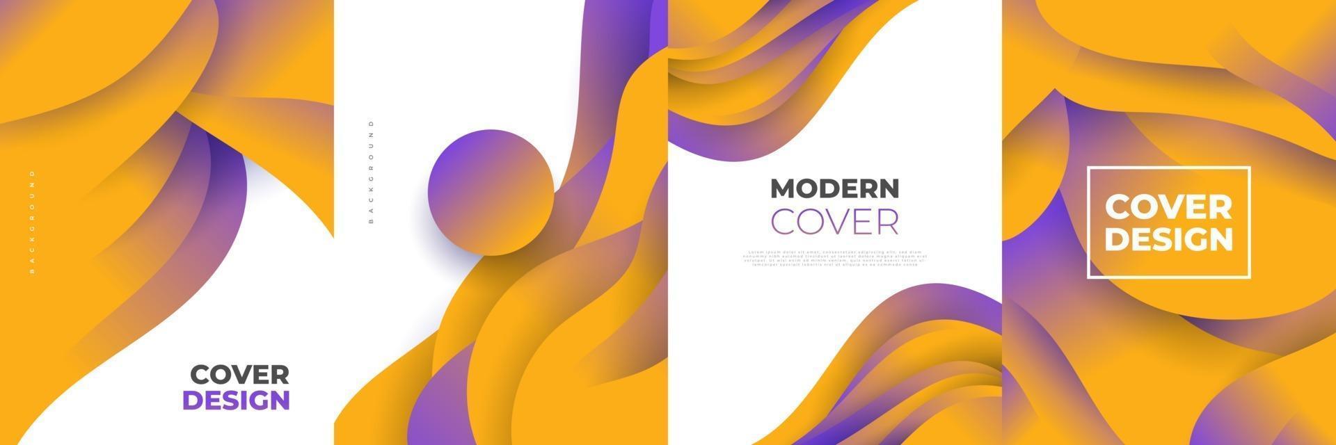 Modern Abstract Cover Design with Colorful Fluid and Liquid Shapes vector