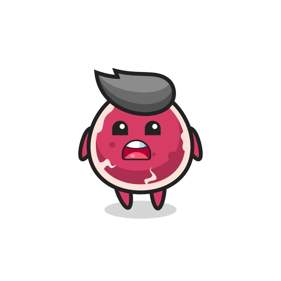 beef illustration with apologizing expression, saying I am sorry vector