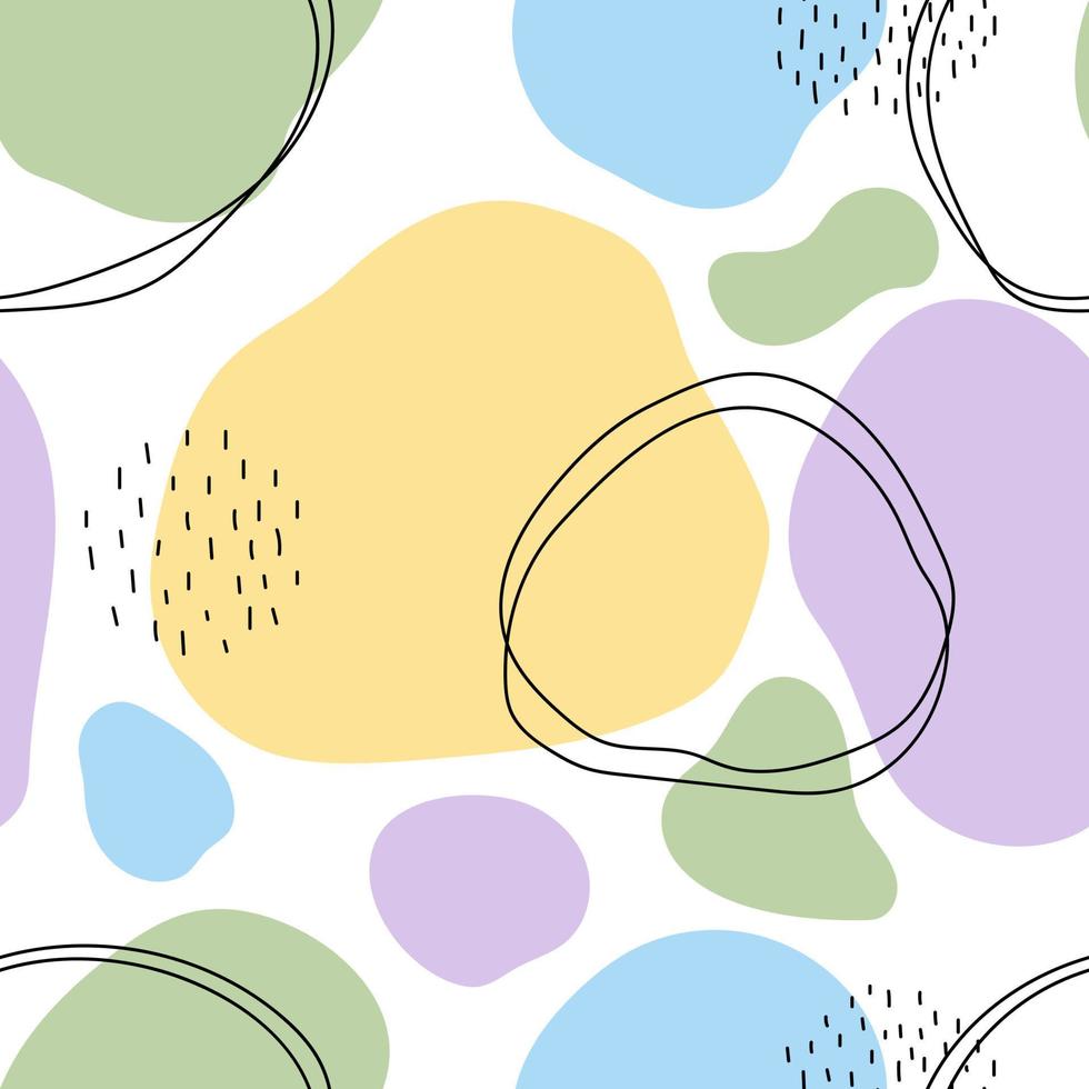 Hand drawn seamless abstract colorful pastel pattern line fabric kids vector