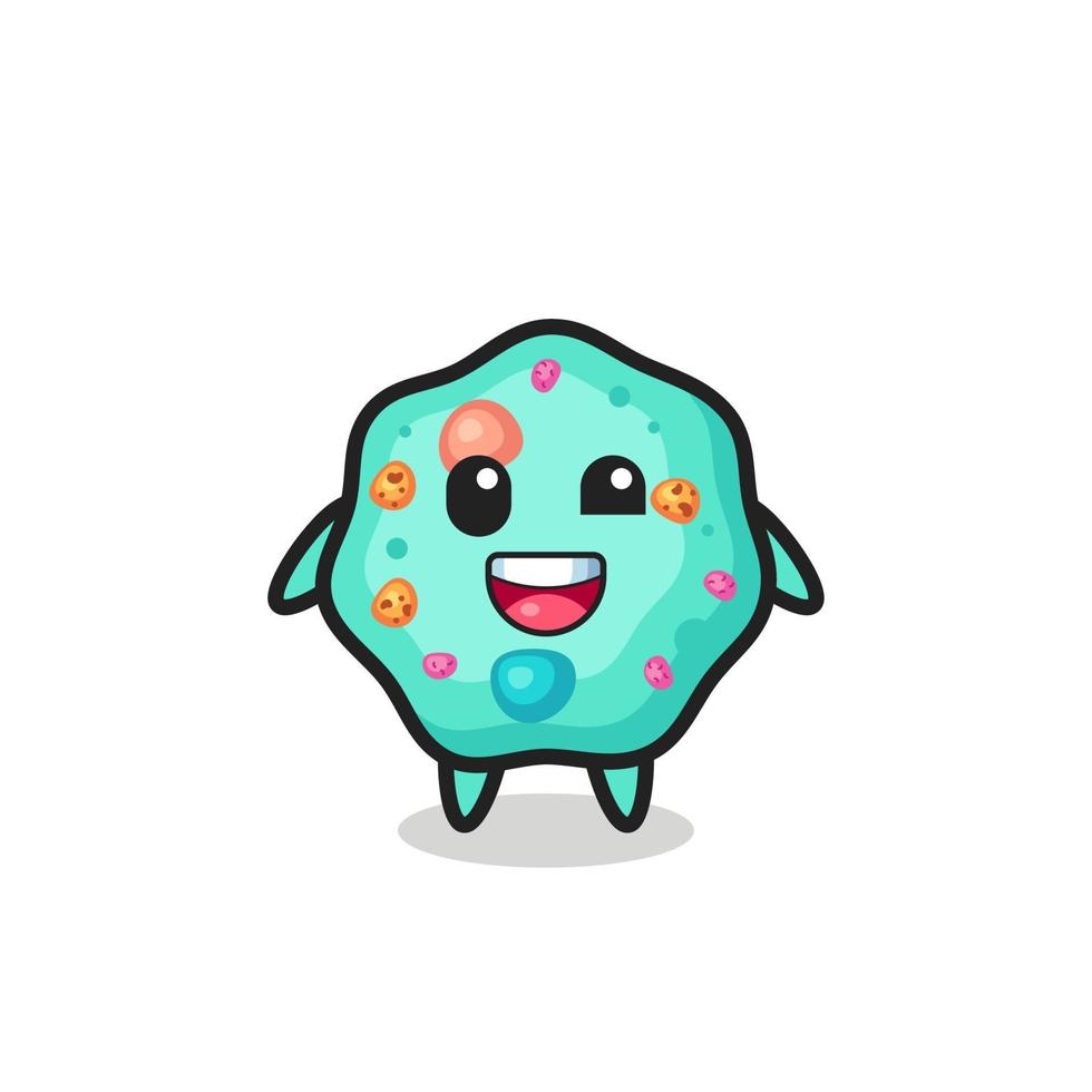 illustration of an amoeba character with awkward poses vector