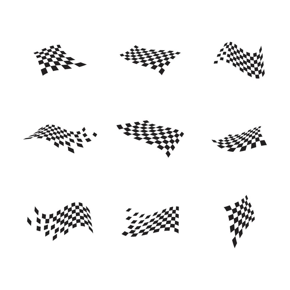 Flag race logo images illustration vector