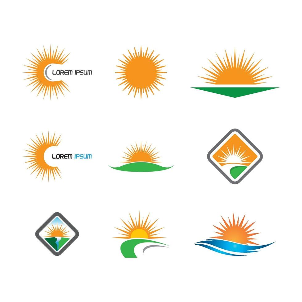 Sunset logo images vector