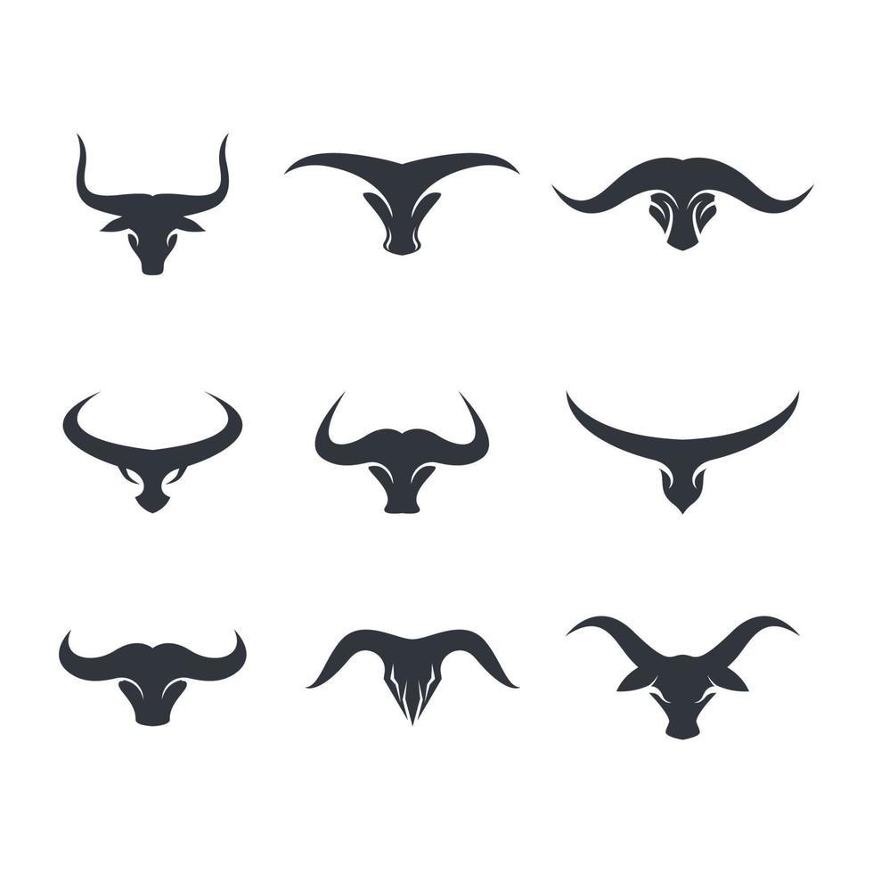 Bull head logo images vector