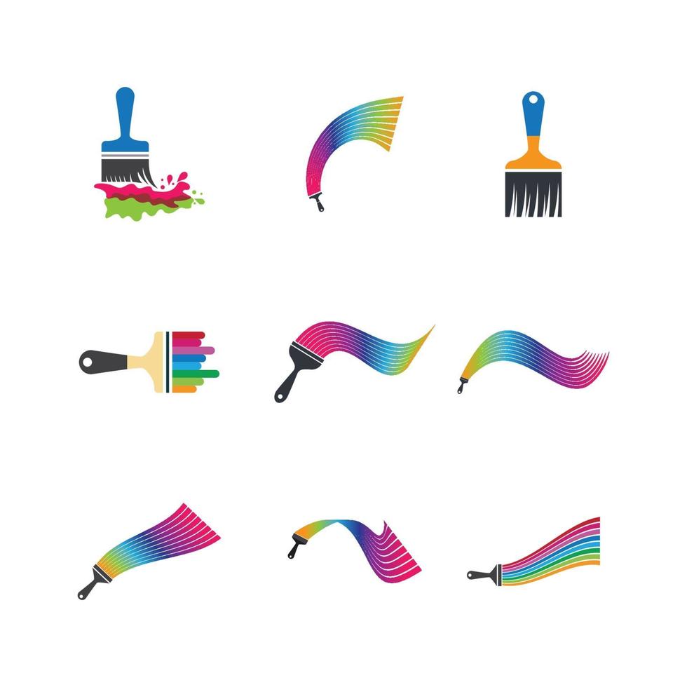 Paintbrush logo images illustration vector