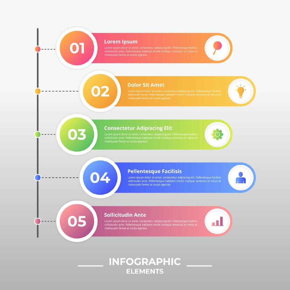 Infographic element template vector