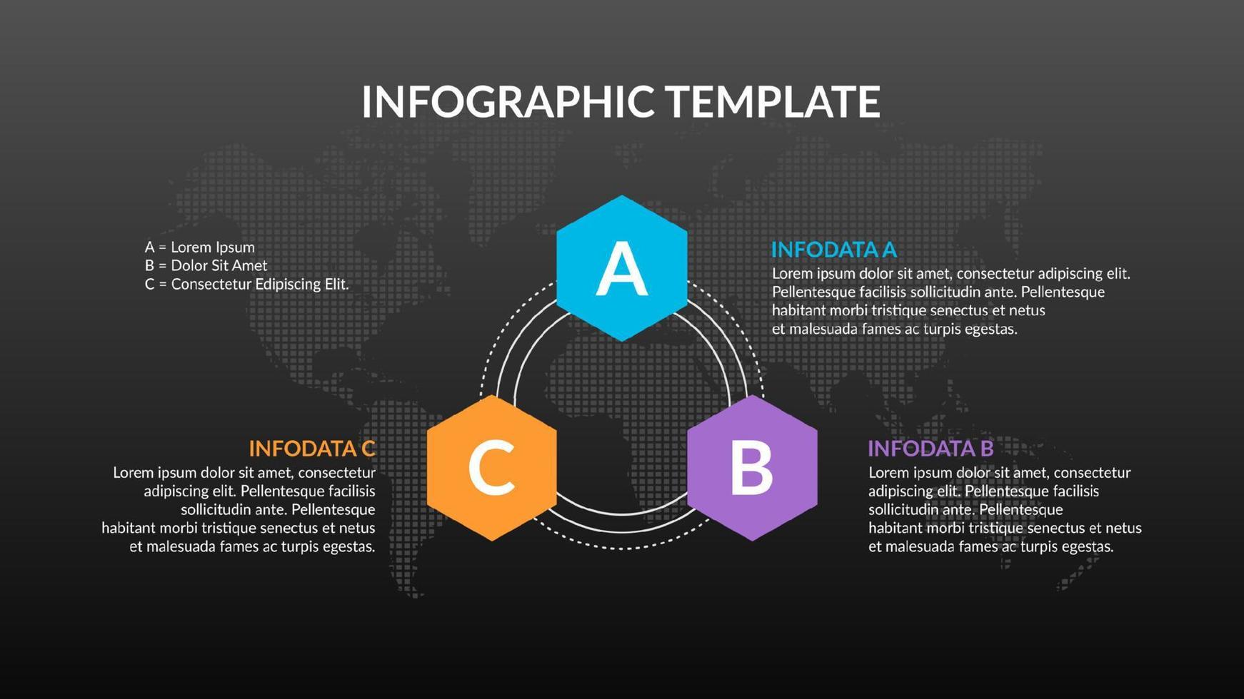 three steps infographic template vector