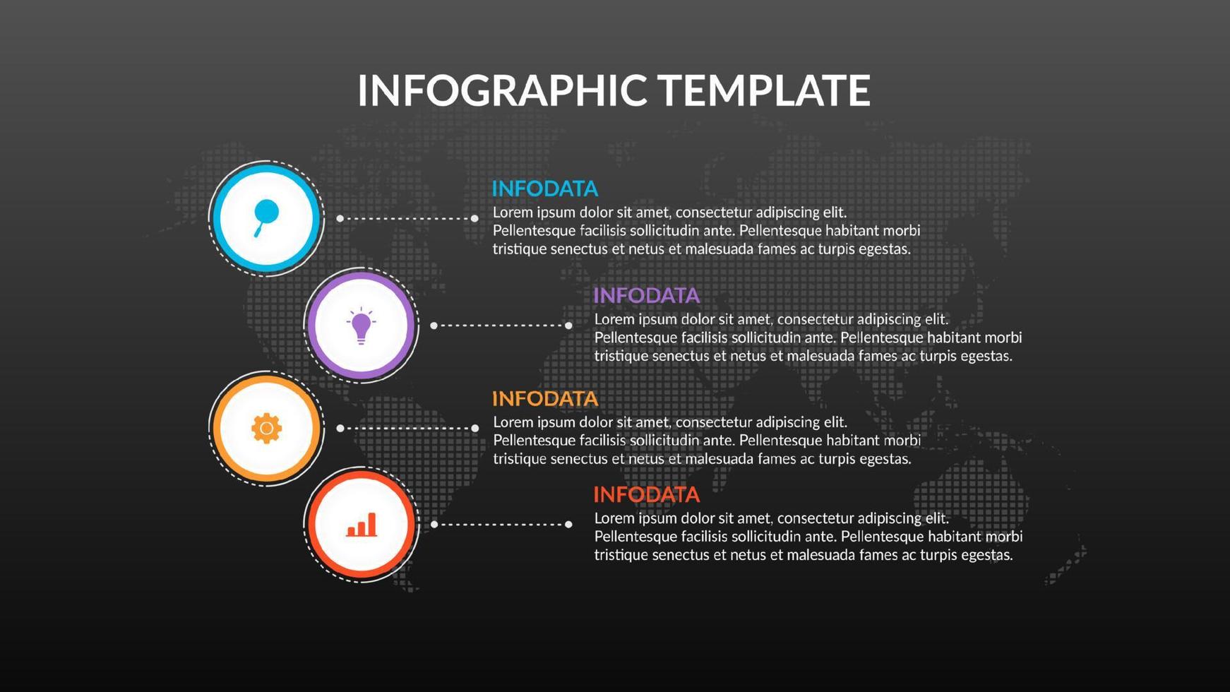 colored infographic template vector