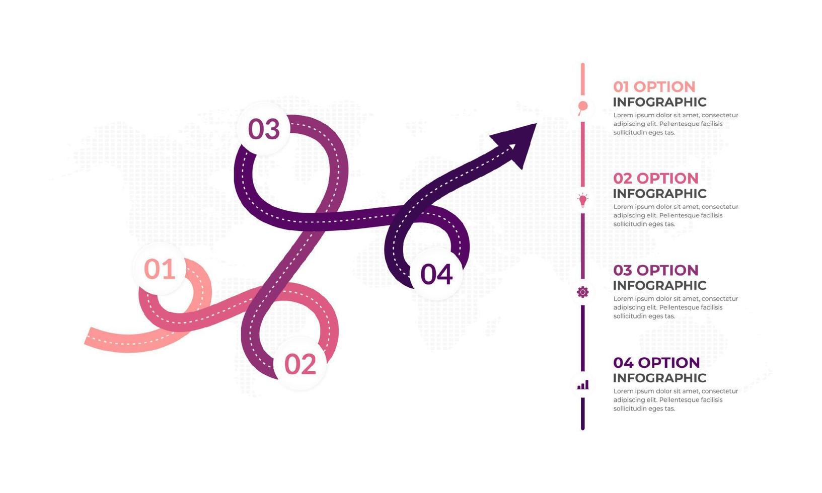 Infographic steps template vector