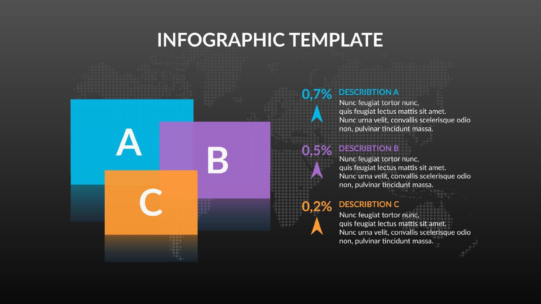 colored infographic template vector